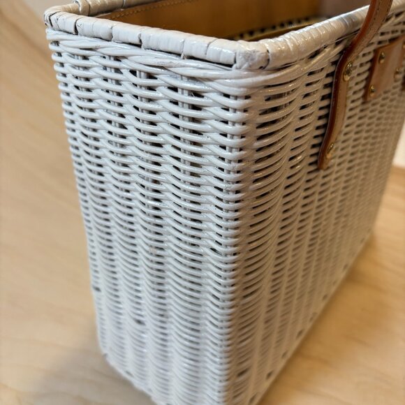 Kate Spade LIMITED EDITION Vintage White Straw Handbags $250 MSRP - Picture 3 of 13